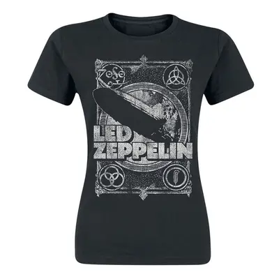 Led Zeppelin Tričko Vintage Print LZ1 Womens Black