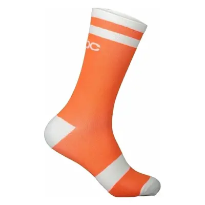 POC Lure MTB Long Sock Zink Orange/Hydrogen White Cyklo ponožky