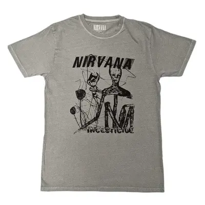 Nirvana Tričko Incesticide Stacked Logo Unisex Green