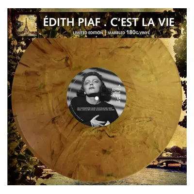 Edith Piaf - C'est La Vie (Limited Edition) (Numbered) (Gold Marbled Coloured) (LP)