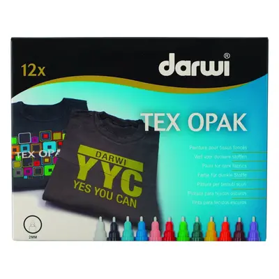 Darwi Tex Fabric Opak Marker Set Sada textilních fixů x ml