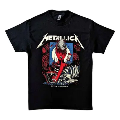 Metallica Tričko Enter Sandman Poster Unisex Black