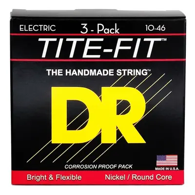 DR Strings MT-10 Tite Fit 3-Pack Struny pro elektrickou kytaru