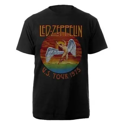 Led Zeppelin Tričko USA Tour '75. Unisex Black