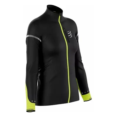 Compressport Hurricane Windproof Jacket Flash W Black/Fluo Yellow Běžecká bunda