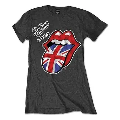 The Rolling Stones Tričko Vintage British Tongue Womens Charcoal Grey