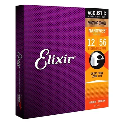 Elixir Nanoweb Struny pro akustickou kytaru