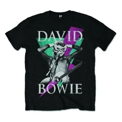 David Bowie Tričko Thunder Unisex Black