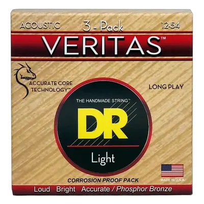 DR Strings VTA-12 Veritas 3-Pack Struny pro akustickou kytaru