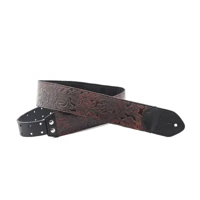 RightOnStraps Leathercraft Blackguard Kytarový pás Black