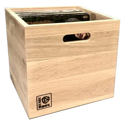 Music Box Designs 12" Vinyl Record Storage Box na LP desky Natural Oak