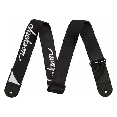 Jackson White Logo Strap Kytarový pás Black