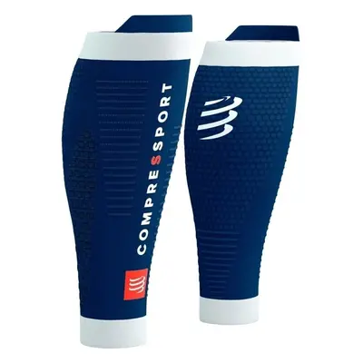 Compressport R2 3.0 Blue/White Běžecké návleky na lýtka