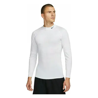 Nike Dri-Fit Fitness Mock-Neck Long-Sleeve Top White/Black Termo Oblečení