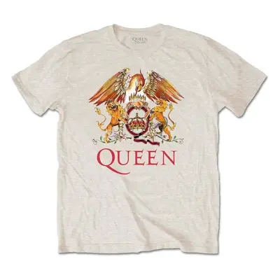 Queen Tričko Classic Crest Unisex Sand