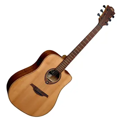 LAG T170DCE Natural Satin Elektroakustická kytara Dreadnought