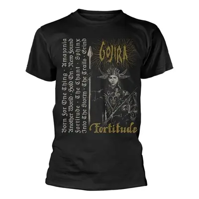 Gojira Tričko Fortitude Tracklist Unisex Black