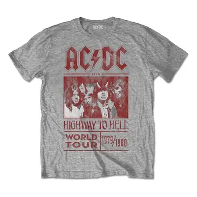 AC/DC Tričko Highway to Hell World Tour 1979/1980 Unisex Grey