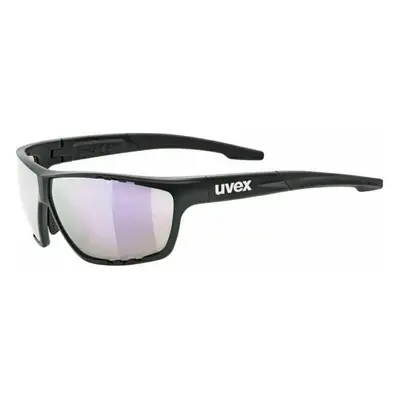 UVEX Sportstyle CV Black Mat/Colorvision Mirror Pink Cyklistické brýle