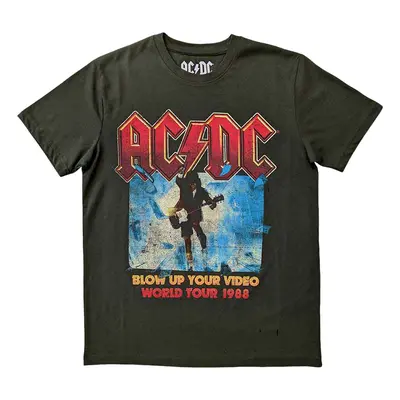 AC/DC Tričko Blow Up Your Video Unisex Green