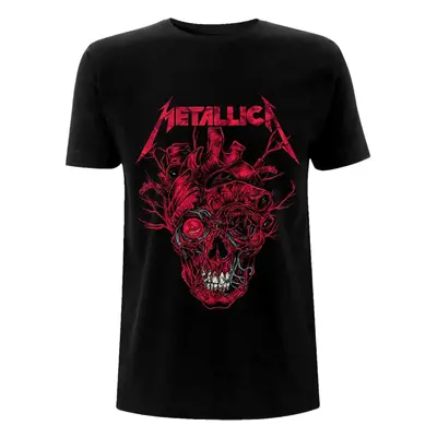 Metallica Tričko Heart Skull Unisex Black