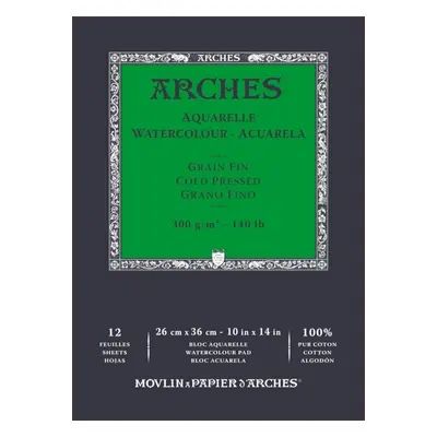 Arches Watercolour Cold Pressed Pad Natural White Skicář g