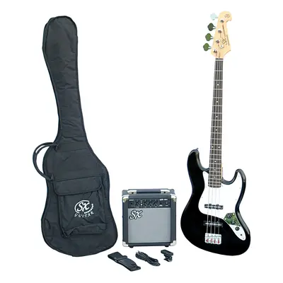 SX SB1 Bass Guitar Kit Black Elektrická baskytara