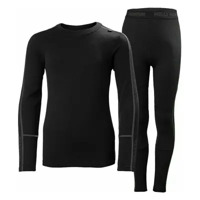 Helly Hansen JR Lifa Merino Midweight Set Black Technická spodní vrstva