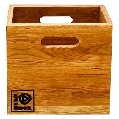 Music Box Designs 7" Vinyl Storage Singles Going Steady Box na LP desky Oiled Oak