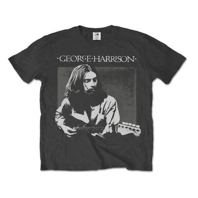 George Harrison Tričko Live Portrait Unisex Charcoal Grey