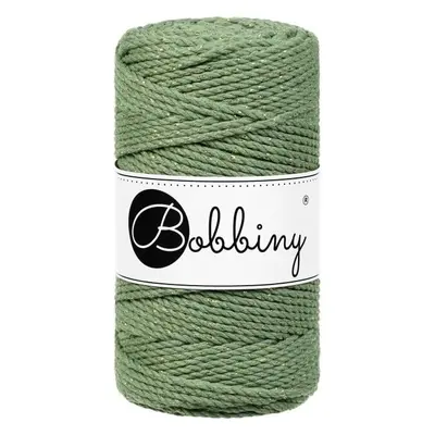 Bobbiny 3PLY Macrame Rope mm m Golden Eucalyptus Green Šňůra