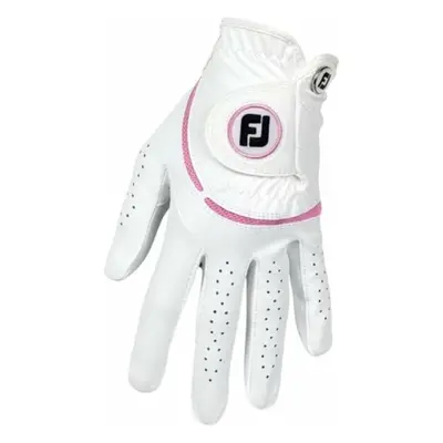 Footjoy Weathersof Golf White/Pink Levá ruka Dámské rukavice