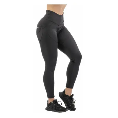 Nebbia High Waist & Lifting Effect Bubble Butt Pants Black Fitness kalhoty