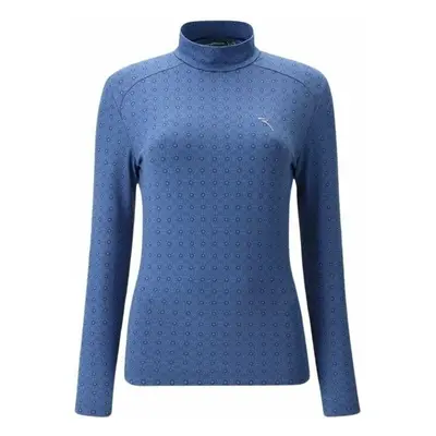 Chervo Tribal Turtleneck Blue Jacquard Sweatshirt