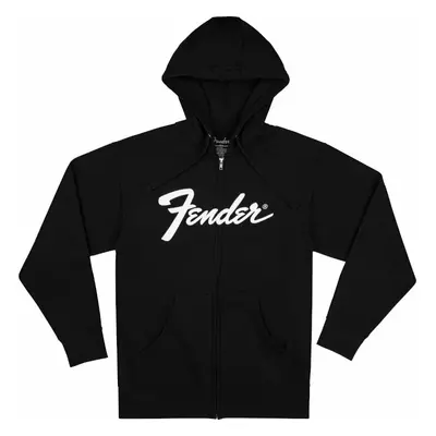 Fender Mikina Transition Logo Zip Front Black