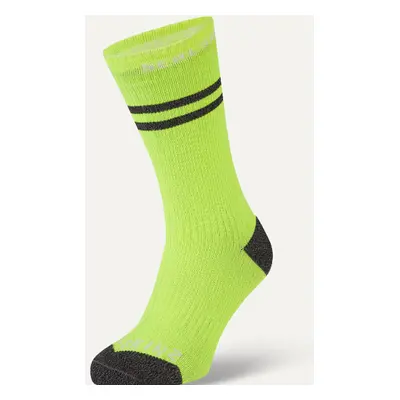 Sealskinz Waterproof Warm Weather Mid Length Sock With Hydrostop Neon Yellow/Black/White Cyklo p