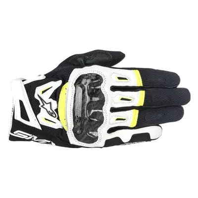 Alpinestars SMX-2 Air Carbon V2 Gloves Black/White/Yellow Fluo Rukavice