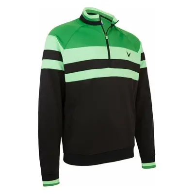 Callaway LS Street Blocked 1/4 Zip Caviar Sweatshirt