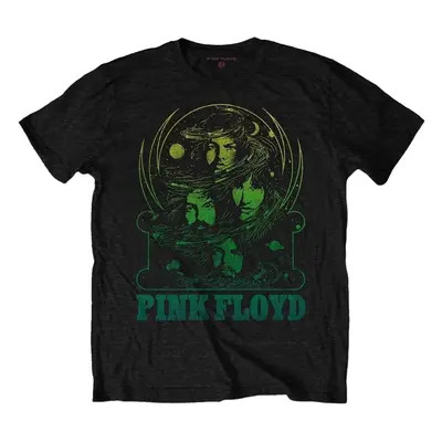 Pink Floyd Tričko Green Swirl Unisex Black