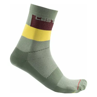 Castelli Blocco Sock Avocado Green S/M Cyklo ponožky