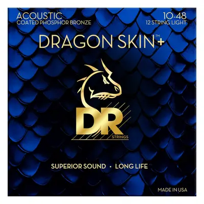 DR Strings Dragon Skin+ Coated Phosphor Bronze 12-String Light Struny pro akustickou kytaru