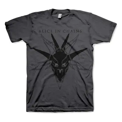 Alice in Chains Tričko Black Skull Unisex Charcoal Grey