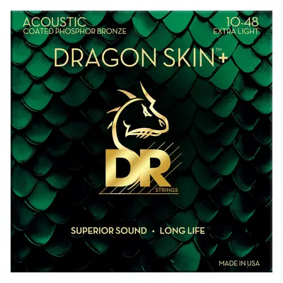 DR Strings Dragon Skin+ Coated Phosphor Bronze Extra Light Struny pro akustickou kytaru