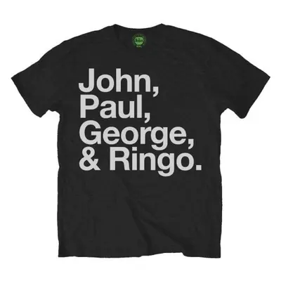 The Beatles Tričko John, Paul, George & Ringo Unisex Black