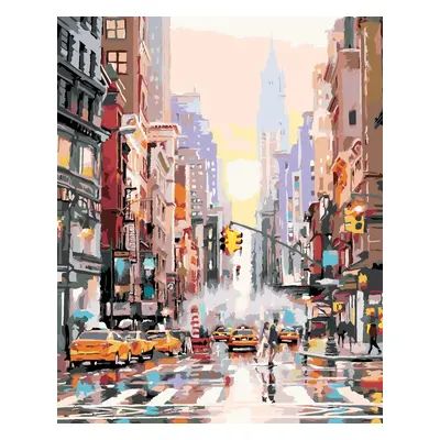 Zuty Malování podle čísel New York Street a žluté taxíky (Richard Macneil)