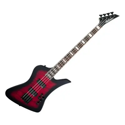 Jackson JS3 Q Kelly Bird AH Transparent Red Burst Elektrická baskytara