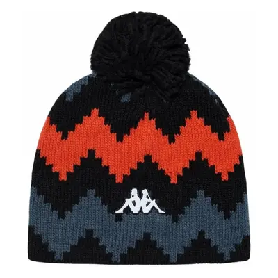 Kappa 6Cento Pomok G Beanie Black/Grey Asphalt/Orange Smutty Graphic Lyžařská čepice