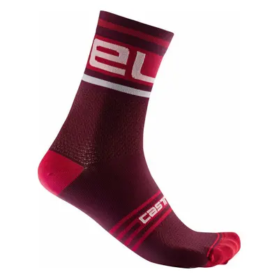 Castelli Prologo Sock Bordeaux/White S/M Cyklo ponožky