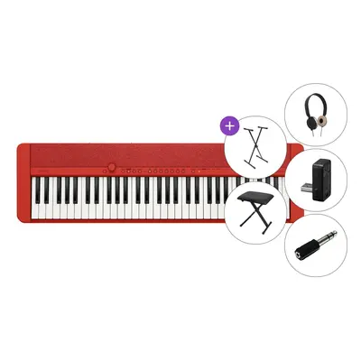 Casio CT-S1 SET Keyboard s dynamikou Red