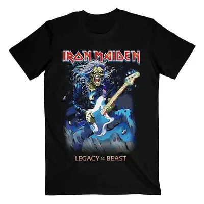 Iron Maiden Tričko Eddie on Bass Unisex Black